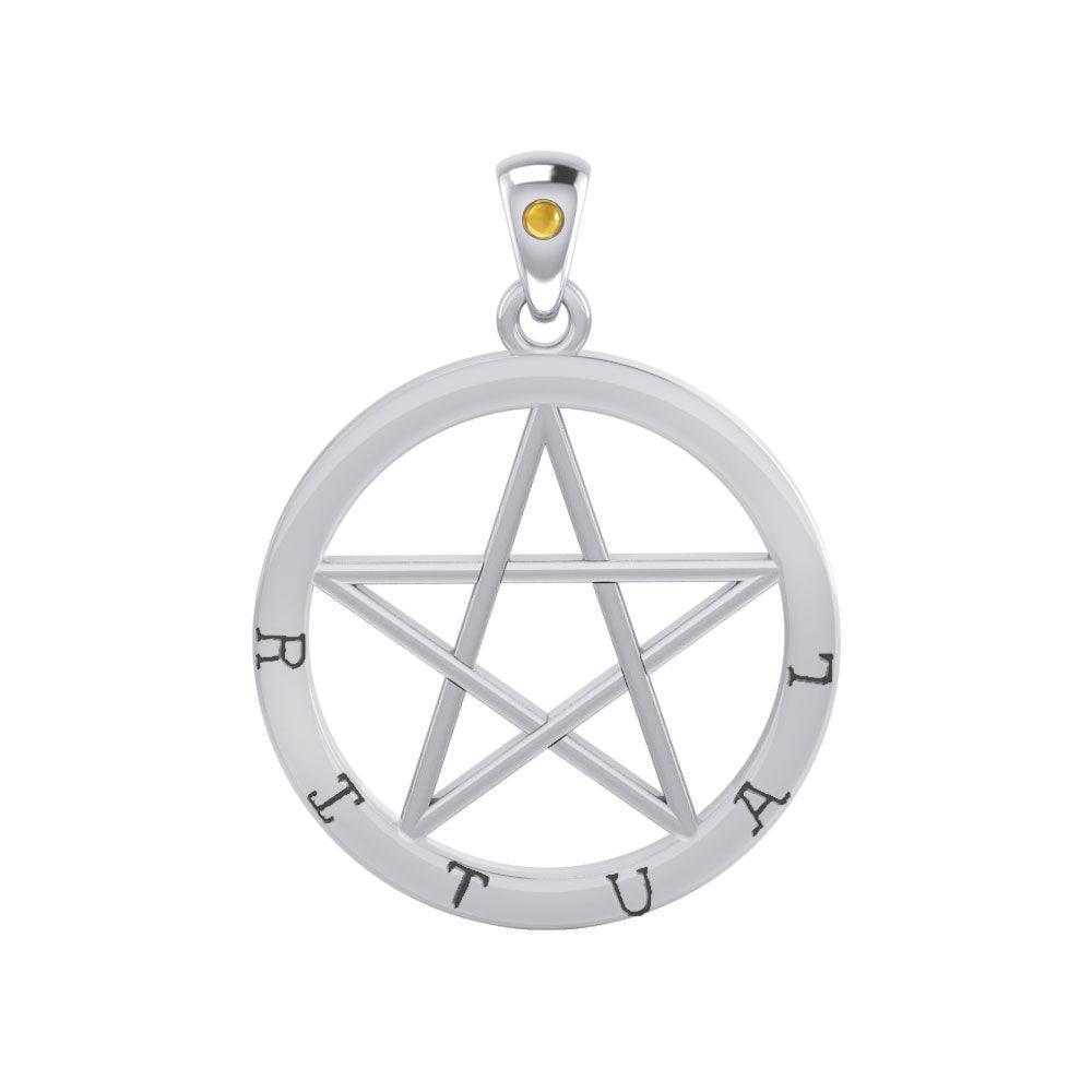 Ritual Pentagram Silver Pendant TPD4519 – peterstone.dropshipping