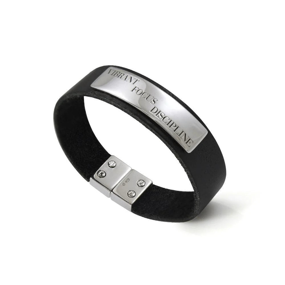 Words That Matter Leather Bracelet with Magnetic Lock – A Personalized Statement Piece for Every Occasion