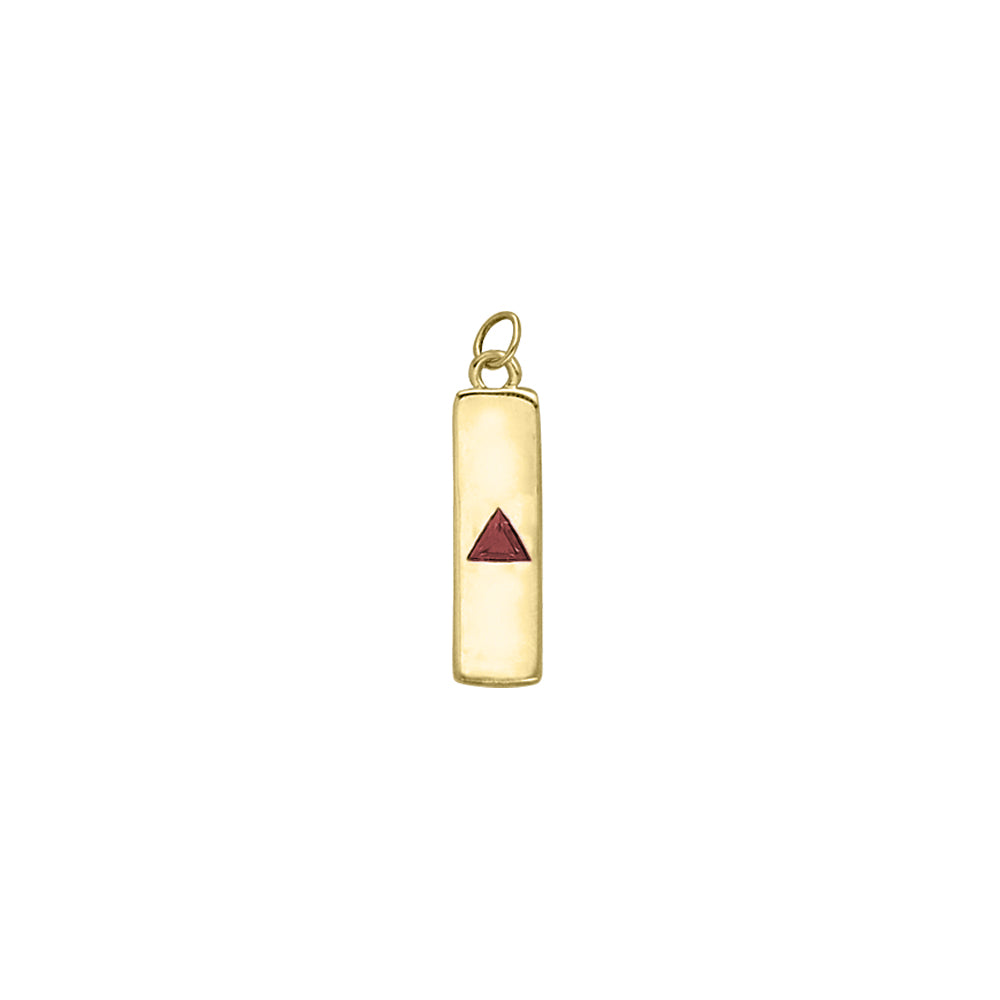 Power Triangle Solid Yellow Gold Charm GCM068