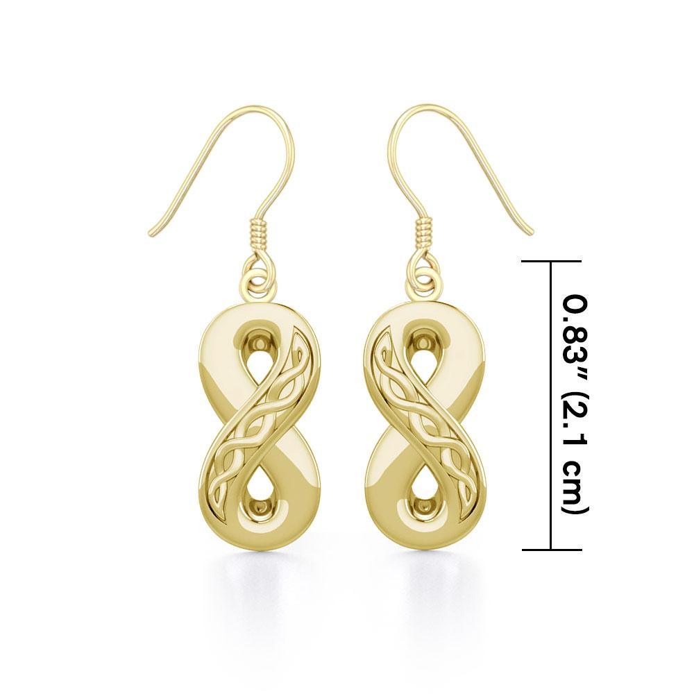 Celtic Infinity Solid Gold Earrings GER1108