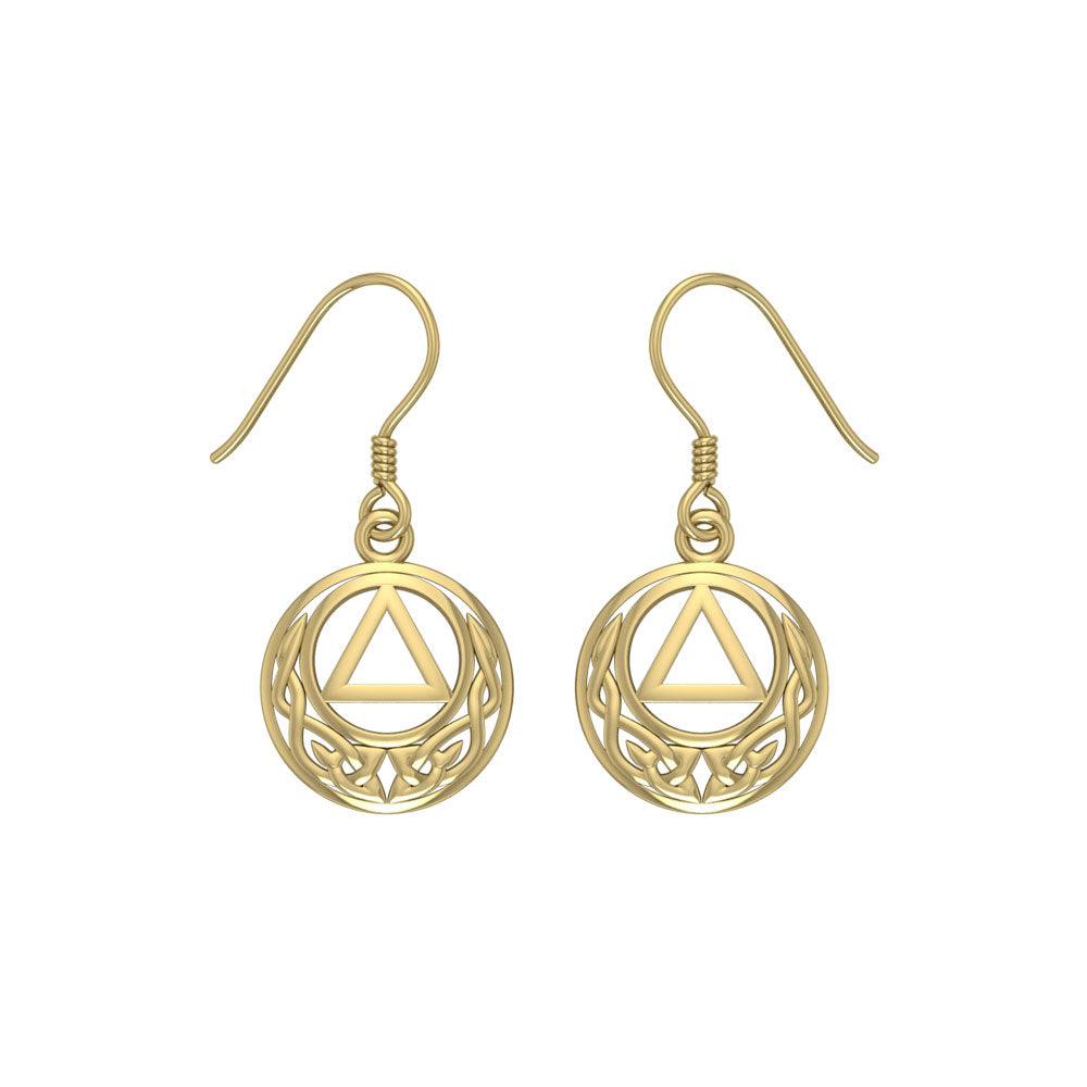 Celtic AA Recovery Solid Gold Earrings GER1376