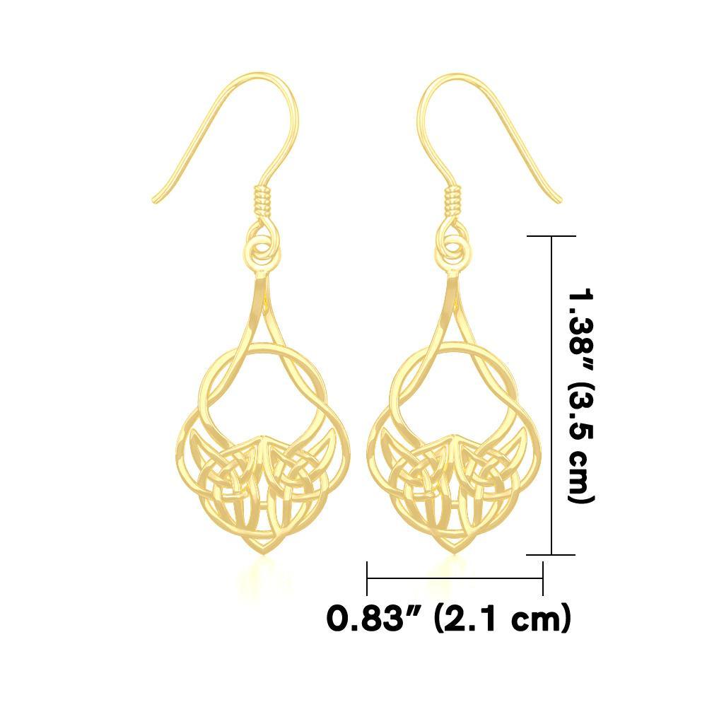 Celtic Knot Solid Gold Earrings GER1901