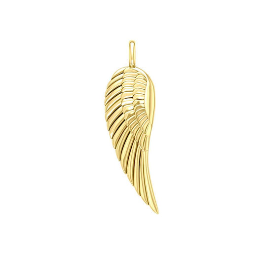 Angel Wing 14K Yellow Gold Pendant GPD2932