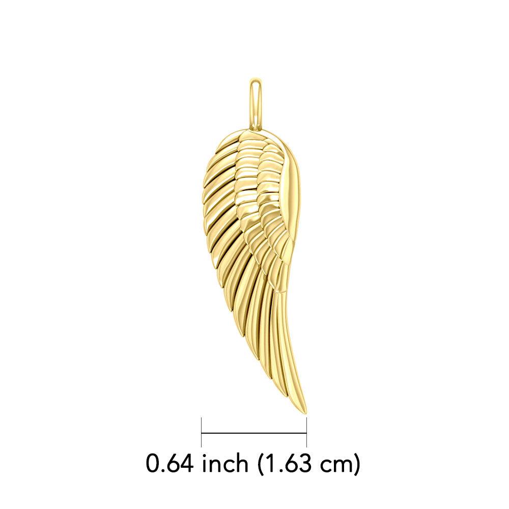 Angel Wing 14K Yellow Gold Pendant GPD2932