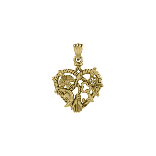 Cast your Cimaruta Witch Solid Yellow Gold Jewelry Charm Pendant GPD3131