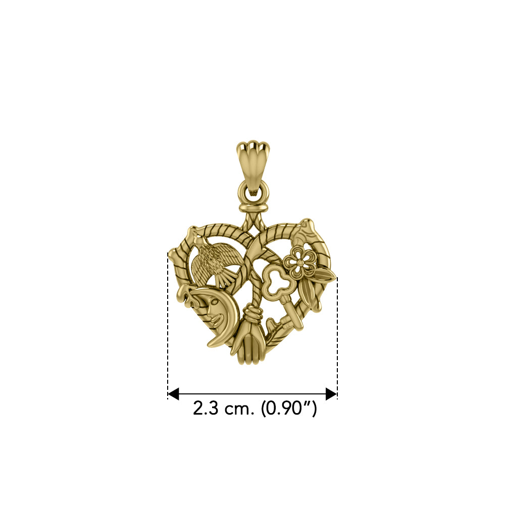 Cast your Cimaruta Witch Solid Yellow Gold Jewelry Charm Pendant GPD3131