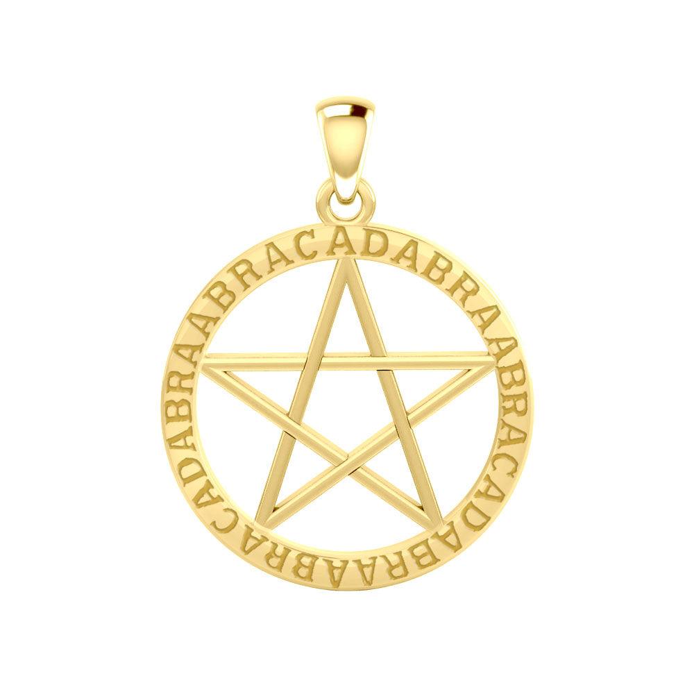 ABRACADABRAABRACADABRAABRACADABRA Pentagram Solid Gold Pendants GPD4550