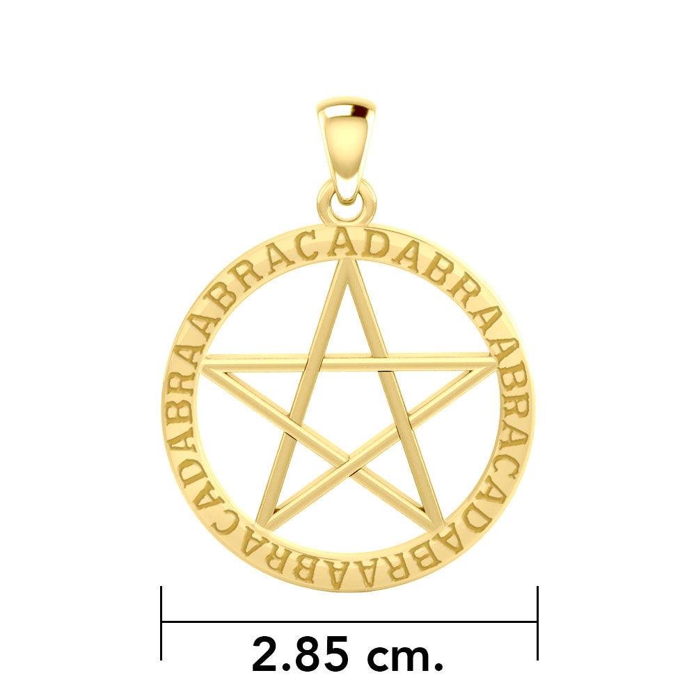 ABRACADABRAABRACADABRAABRACADABRA Pentagram Solid Gold Pendants GPD4550