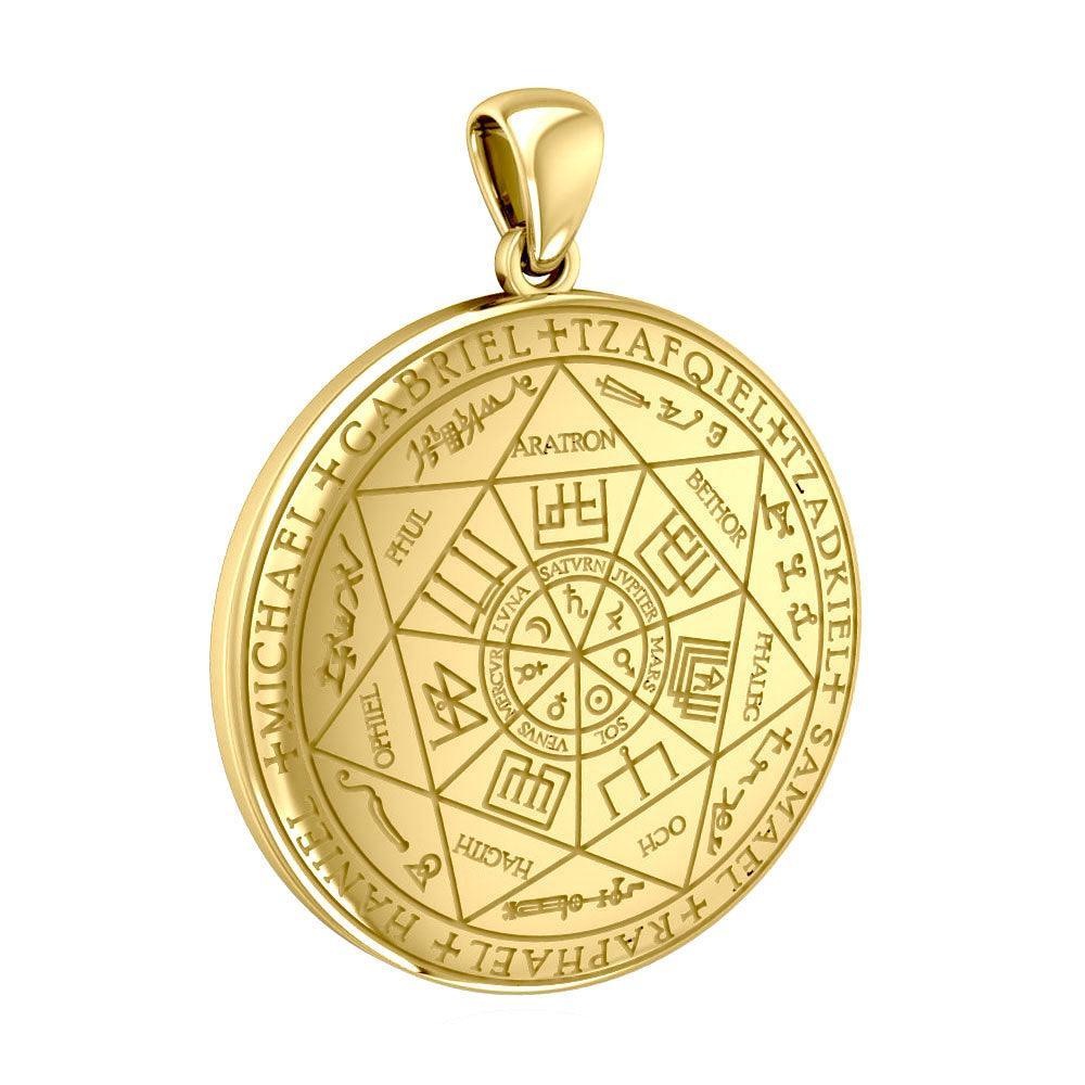 Experience Divine Guidance: The Seven Archangels Solid Gold Pendant - GPD5154 | Embrace Heavenly Protection and Spiritual Connection