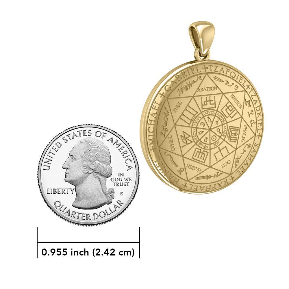 Experience Divine Guidance: The Seven Archangels Solid Gold Pendant - GPD5154 | Embrace Heavenly Protection and Spiritual Connection