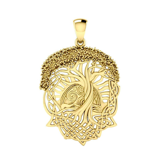 Tree of Life Creation Solid Gold Jewelry Pendant - GPD974