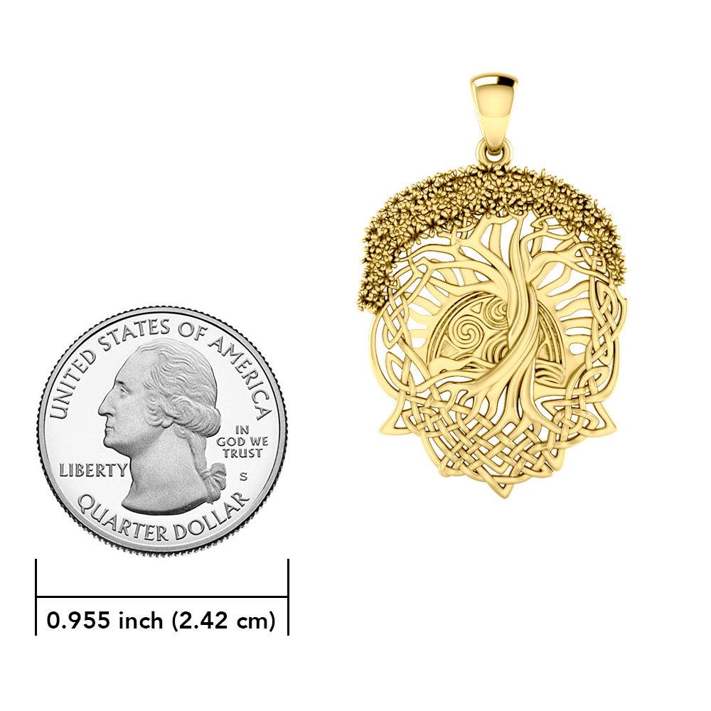 Tree of Life Creation Solid Gold Jewelry Pendant - GPD974