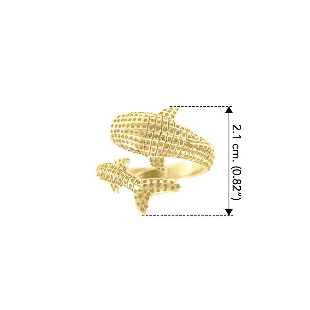 Whale Shark Solid Yellow Gold Ring GRI1652