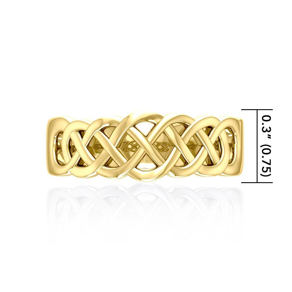 Celtic Knotwork 14K Solid Gold Ring GSM227-14K