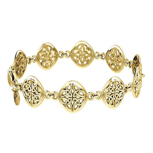 Sense the power of four- 14 Karat Gold Jewelry Celtic Four Point Knot Bracelet GTBG072 - Jewelry