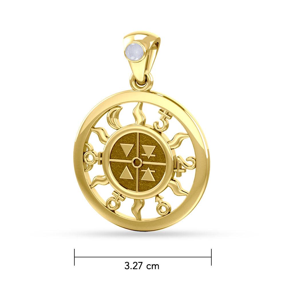 Alchemy Elemental Universe Talisman Gold Pendant GTP3562