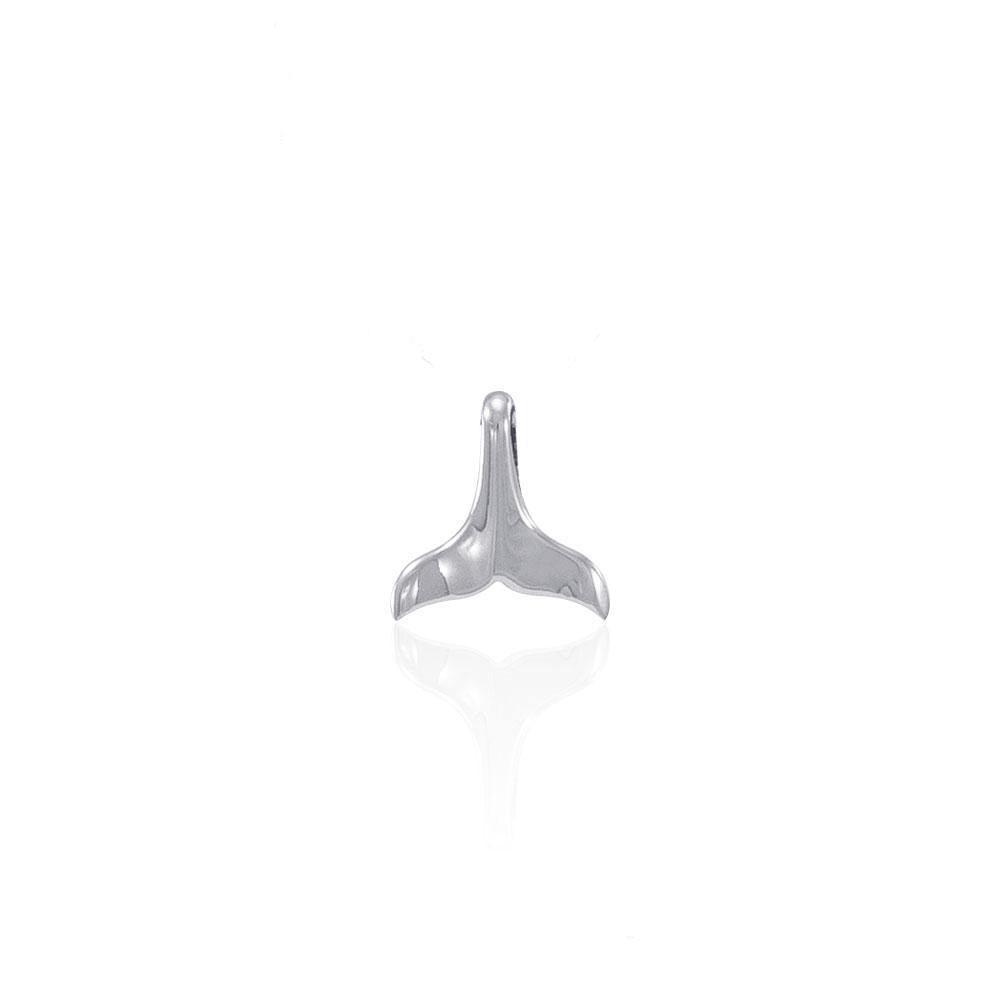 Small Whale Tail Silver Pendant JP009 - peterstone.dropshipping