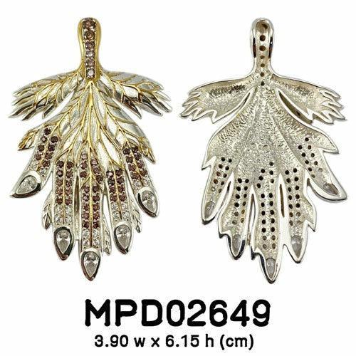 Hold my precious hand ~ Dali-inspired fine Sterling Silver Jewelry Pendant in 18k Gold accent MPD2649 - peterstone.dropshipping