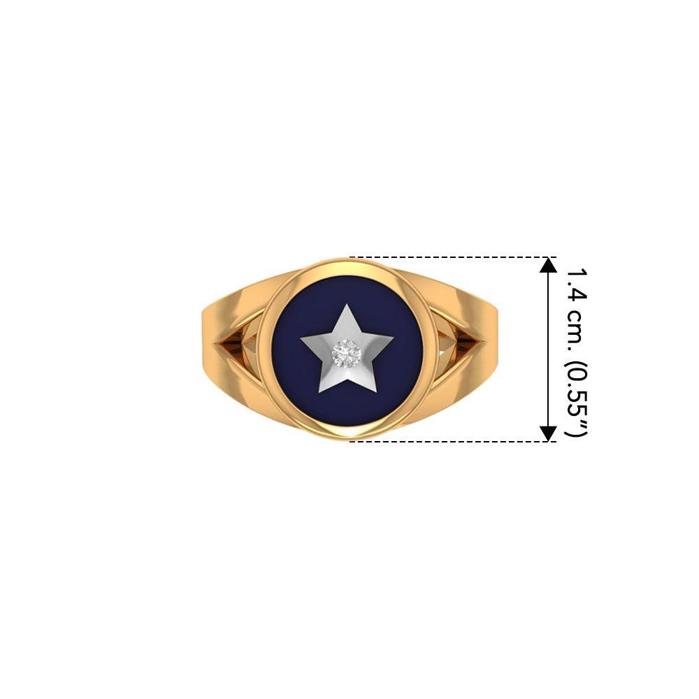 Silver with 14K Gold Accented Spiritual Eye Ring MRI762