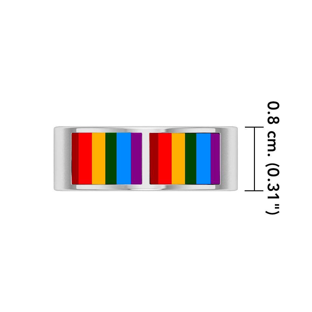 Rainbow Band Silver Ring SM015 - peterstone.dropshipping