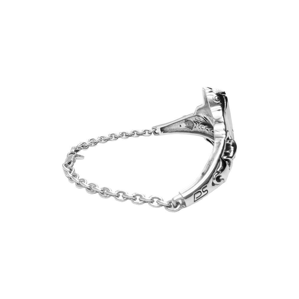 Manta Rays and Sharks Sterling Silver Chain Bracelet - peterstone.dropshipping