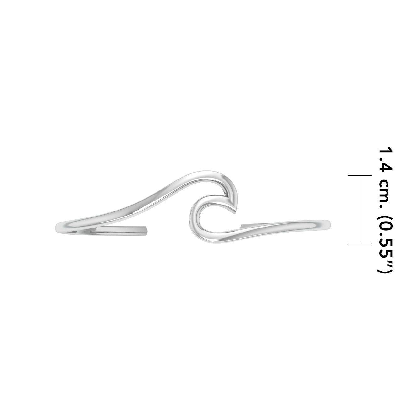 Peter Stone Jewelry Sterling Silver Smooth Wave Cuff Bracelet - Divesilver Collection TBA310 - peterstone.dropshipping