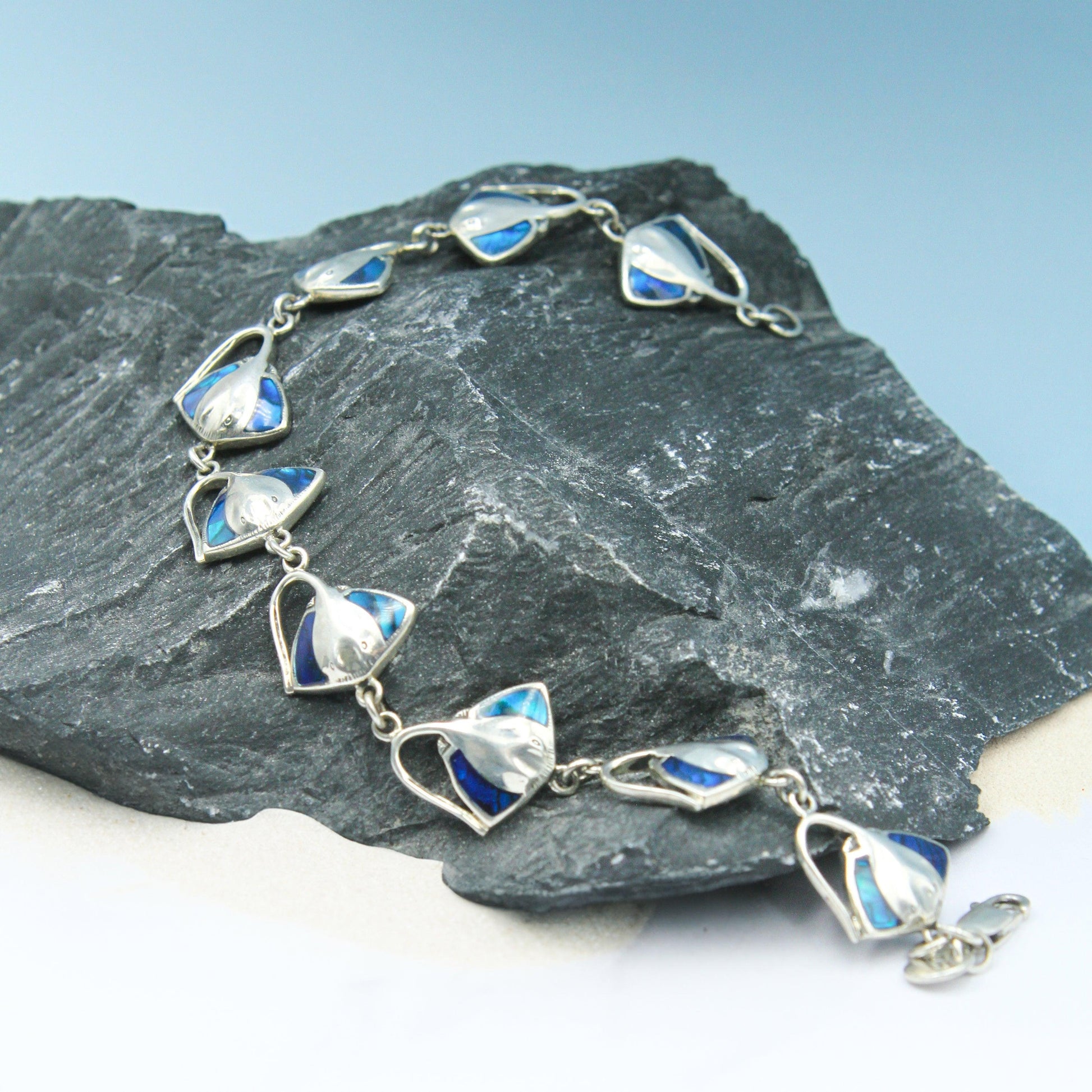 Stingray Sterling Silver Link Bracelet TBL020 - peterstone.dropshipping