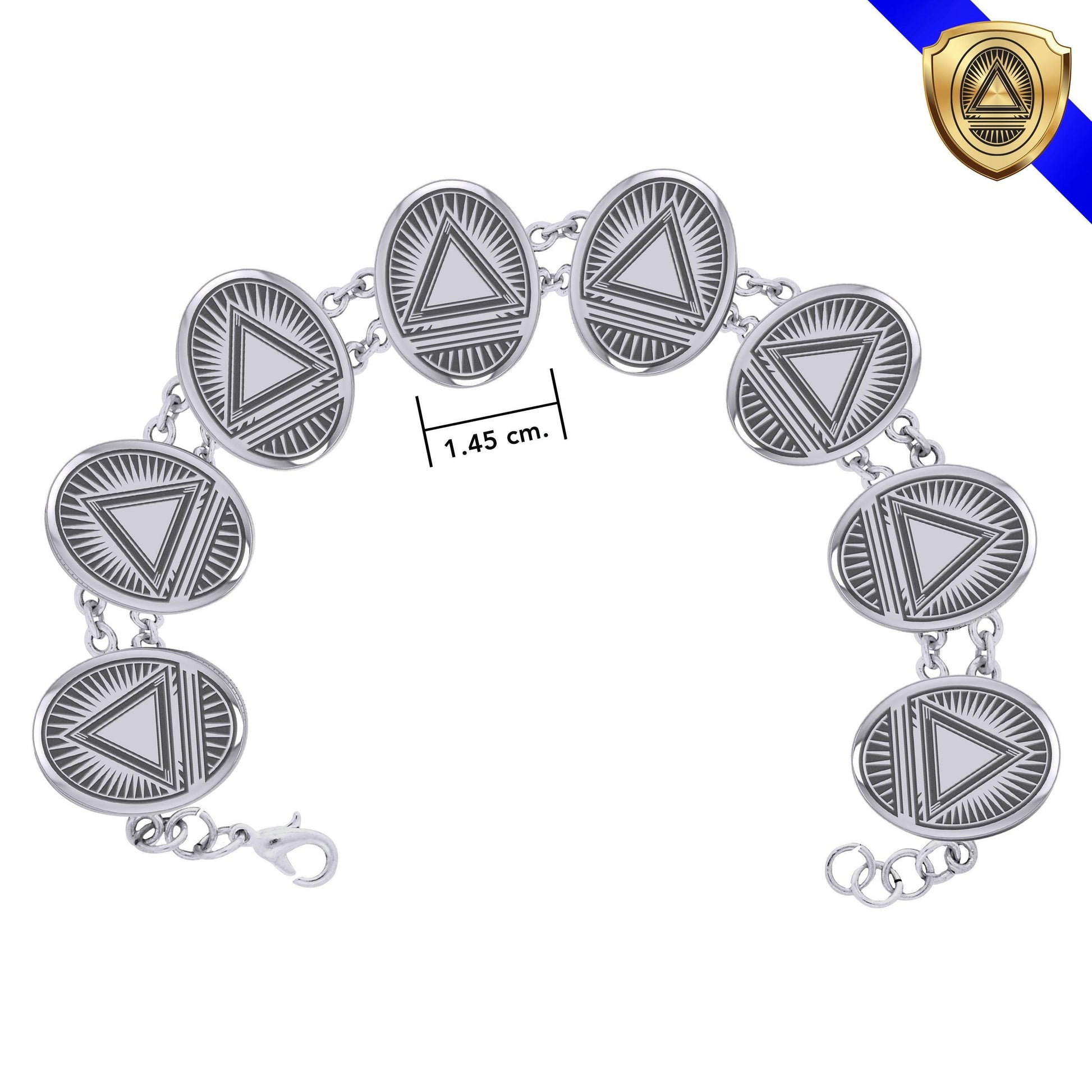 System Energy Symbol Silver Bracelet TBL266 - peterstone.dropshipping