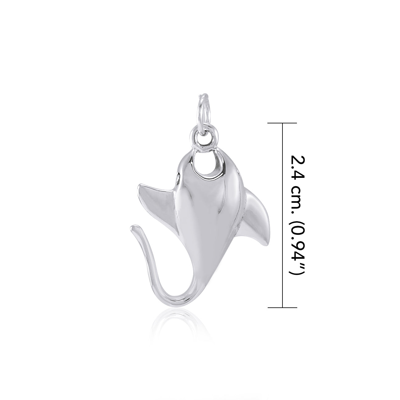 Small Manta Ray Sterling Silver Charm TCM662