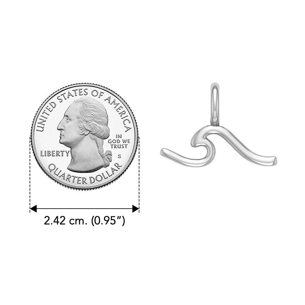 Sterling Silver Wave Charm - peterstone.dropshipping