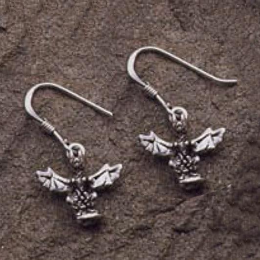 Small Dragon Sterling Silver Earrings TE917