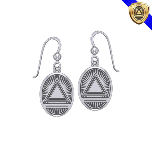 System Energy Symbol Silver Earrings TER1088 - peterstone.dropshipping