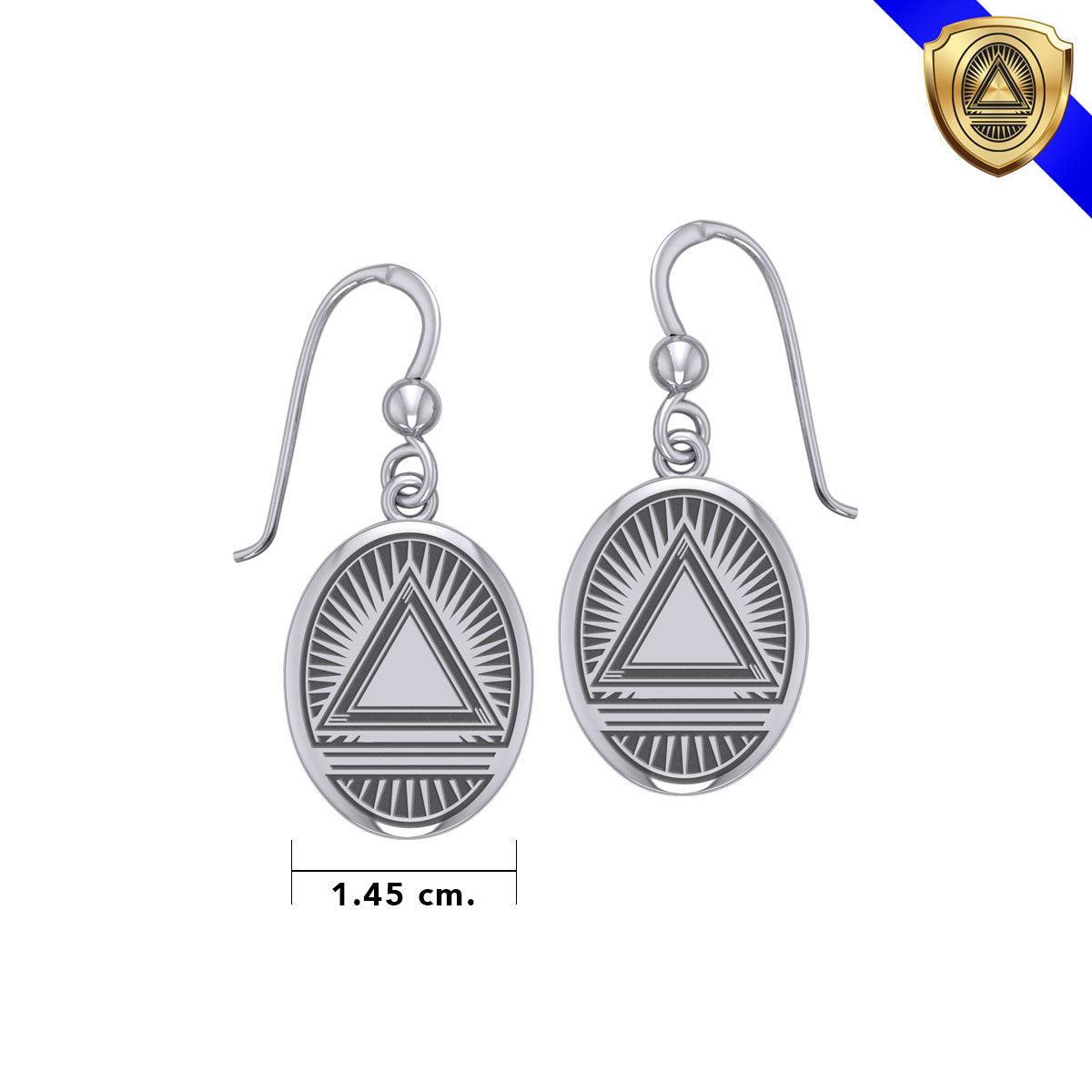 System Energy Symbol Silver Earrings TER1088 - peterstone.dropshipping