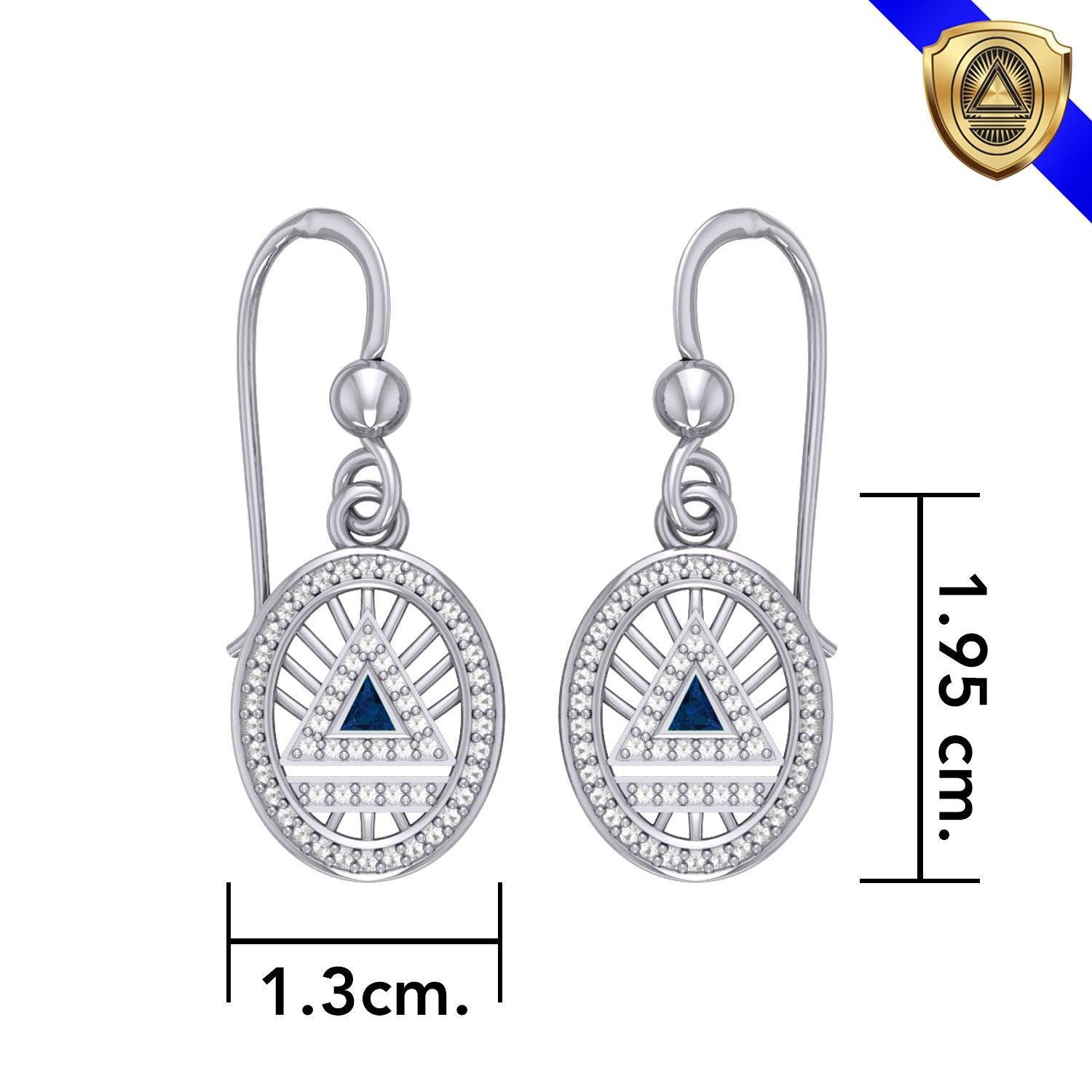 System Energy Symbol Earrings with Gemstone TER1278 - peterstone.dropshipping