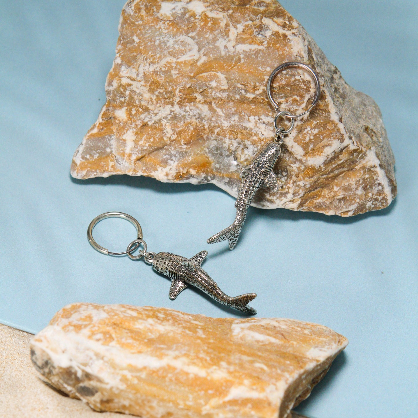 Small Whale Shark Silver Hoop Earrings TER1799 - peterstone.dropshipping