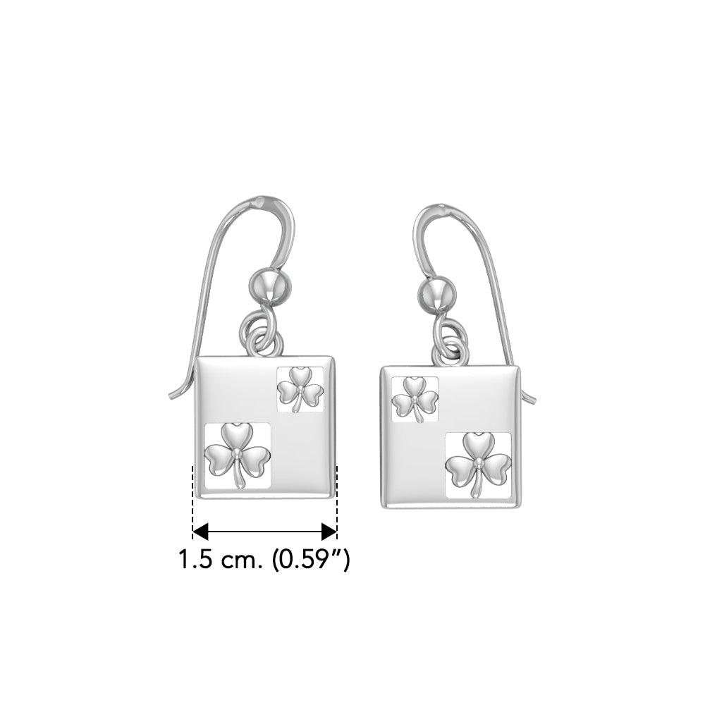 Celtic Shamrock Silver Earrings TER218