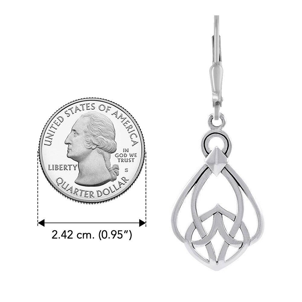 Modern Celtic Knot Sterling Silver Earrings TER2200 - peterstone.dropshipping