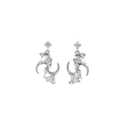 DiveSilver Double Manta Ray Double Manta Ray Post Earrings TER2216