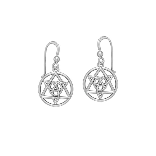 AA Recovery Symbol with Triquetra Sterling Silver  Earrings TER2222