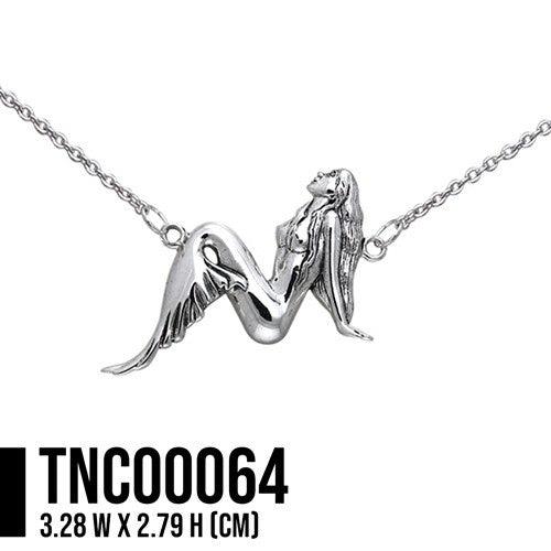 Sasha St. John Staring at the Moonlight ~ Sterling Silver Mermaid Necklace Jewelry TNC064