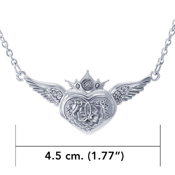 Brigid Ashwood Celtic Magdalene Silver Heart Necklace TNC062 - peterstone.dropshipping