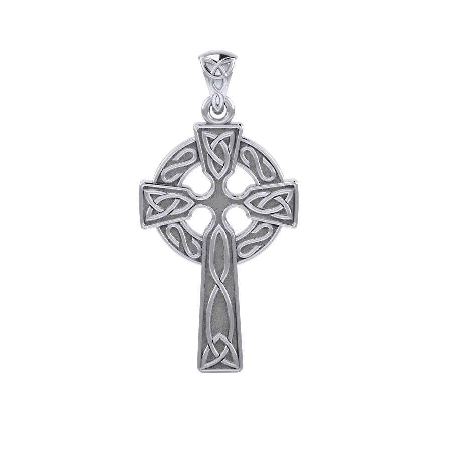 Celtic Knotwork Cross Sterling Silver Pendant TP037 - peterstone.dropshipping