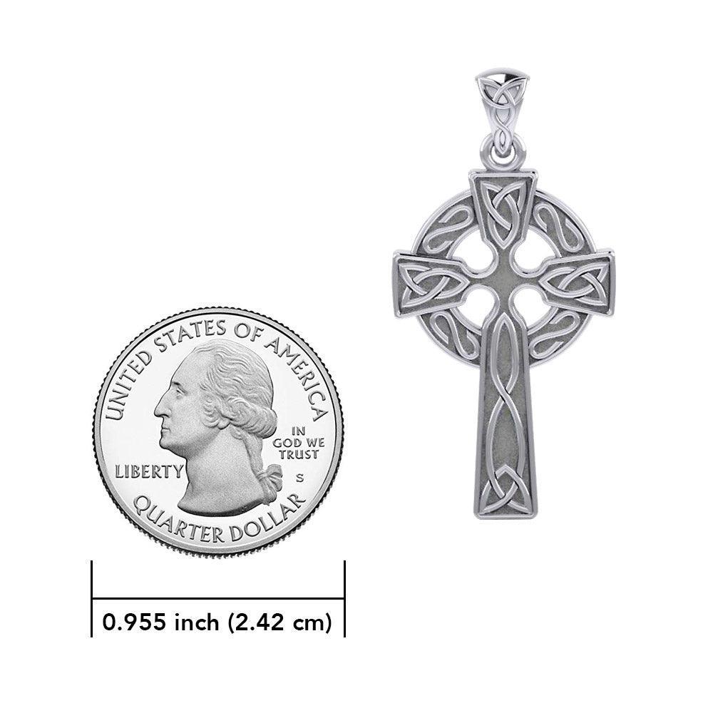 Celtic Knotwork Cross Sterling Silver Pendant TP037 - peterstone.dropshipping