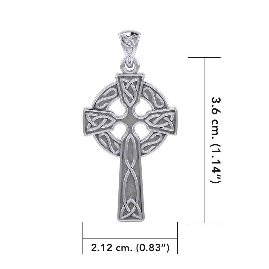 Celtic Knotwork Cross Sterling Silver Pendant TP037 - peterstone.dropshipping