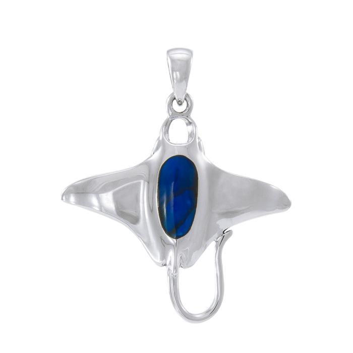 Manta Ray Sterling Silver Pendant TP1068 - peterstone.dropshipping