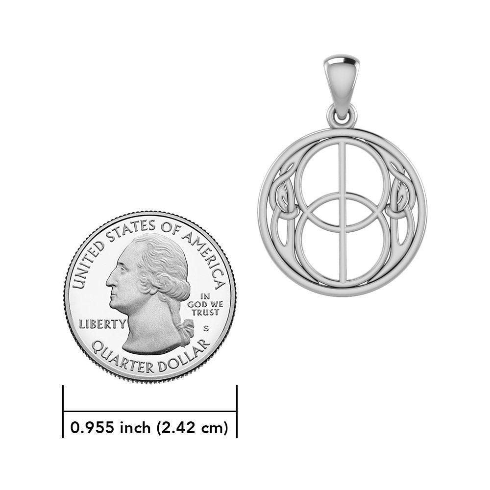 Beyond the sacred and real ~ Sterling Silver Jewelry Chalice Well Pendant TP3272 - peterstone.dropshipping