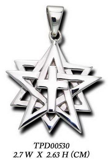 Cross Star Of David Pendant TPD530 - peterstone.dropshipping