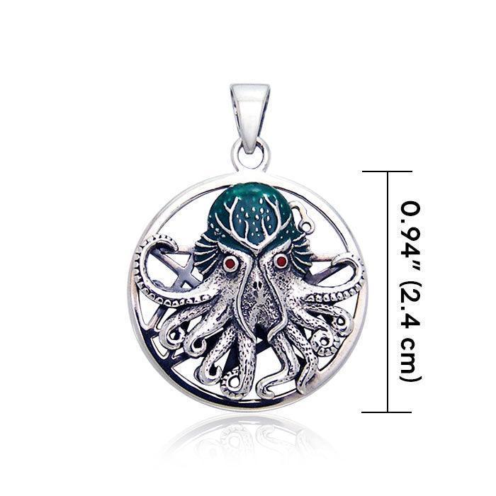 Mythic Images Cthulhu Silver Pendant by Oberon Zell TPD1707 - peterstone.dropshipping