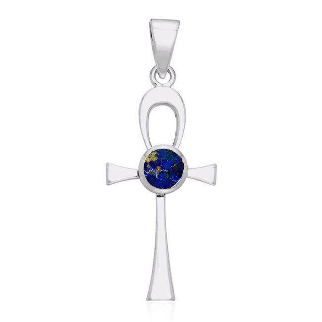 Ankh Silver Gemstone Pendant TPD1718 - peterstone.dropshipping