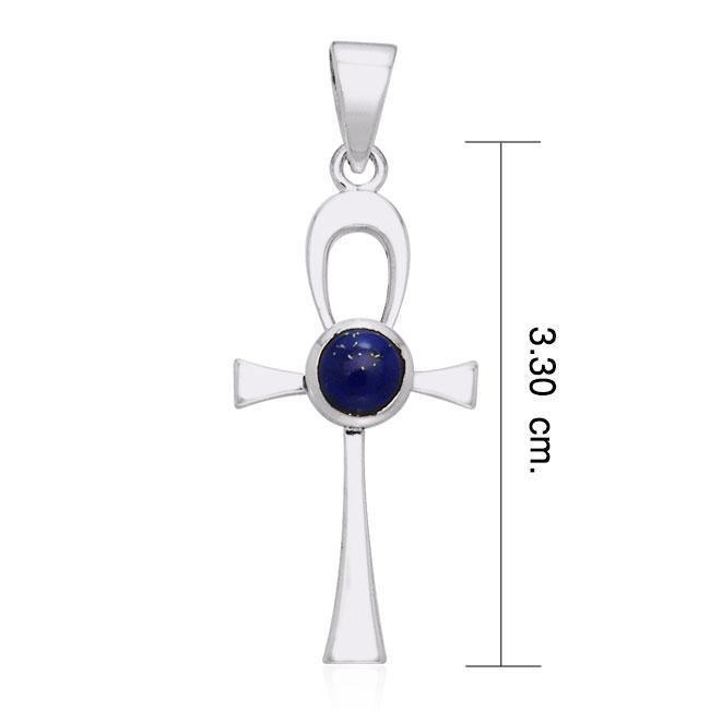 Ankh Silver Gemstone Pendant TPD1718 - peterstone.dropshipping